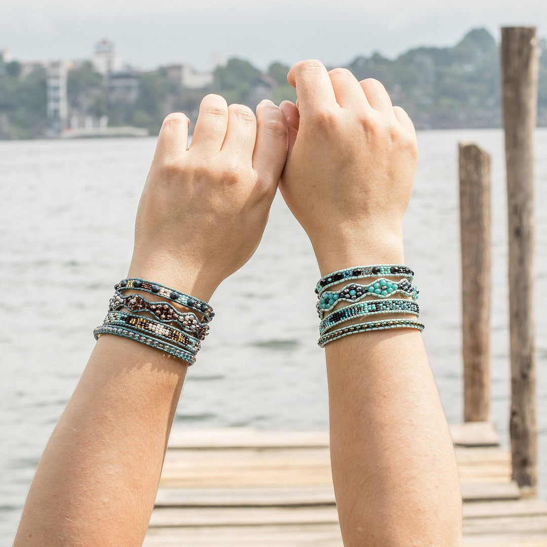 Handcrafted Beaded Positive Energy Long Wrap Bracelet - Balance and Guidance