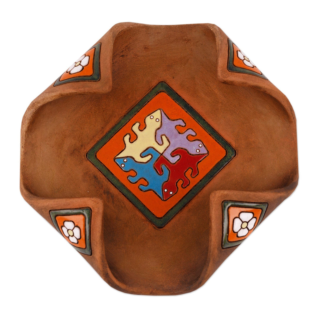 Uzbek Ceramic Catchall Crafted and Painted by Hand - Uzbek Allure