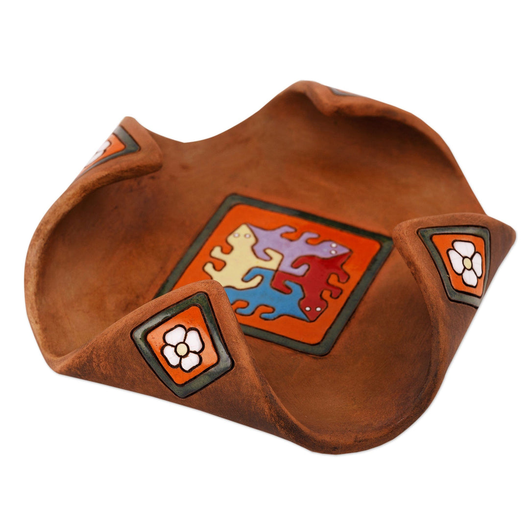 Uzbek Ceramic Catchall Crafted and Painted by Hand - Uzbek Allure