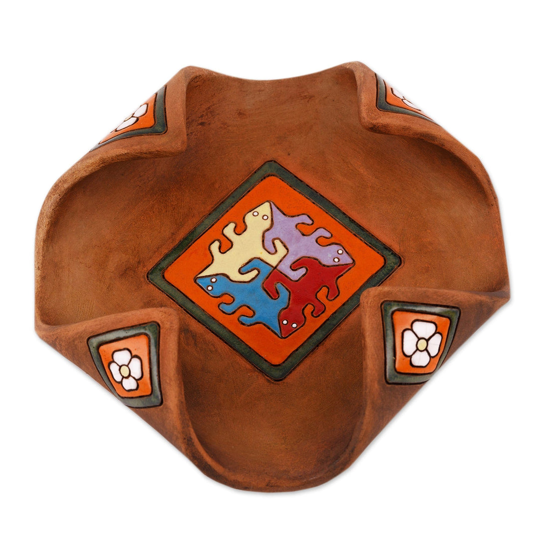 Uzbek Ceramic Catchall Crafted and Painted by Hand - Uzbek Allure