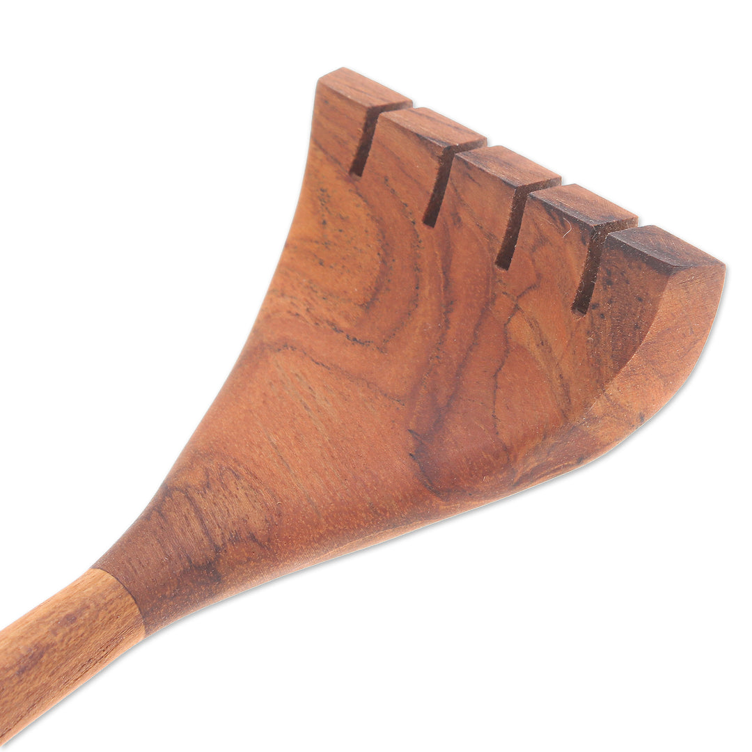 Hand-Carved Teakwood Back Scratcher from Thailand - Relieving Touches
