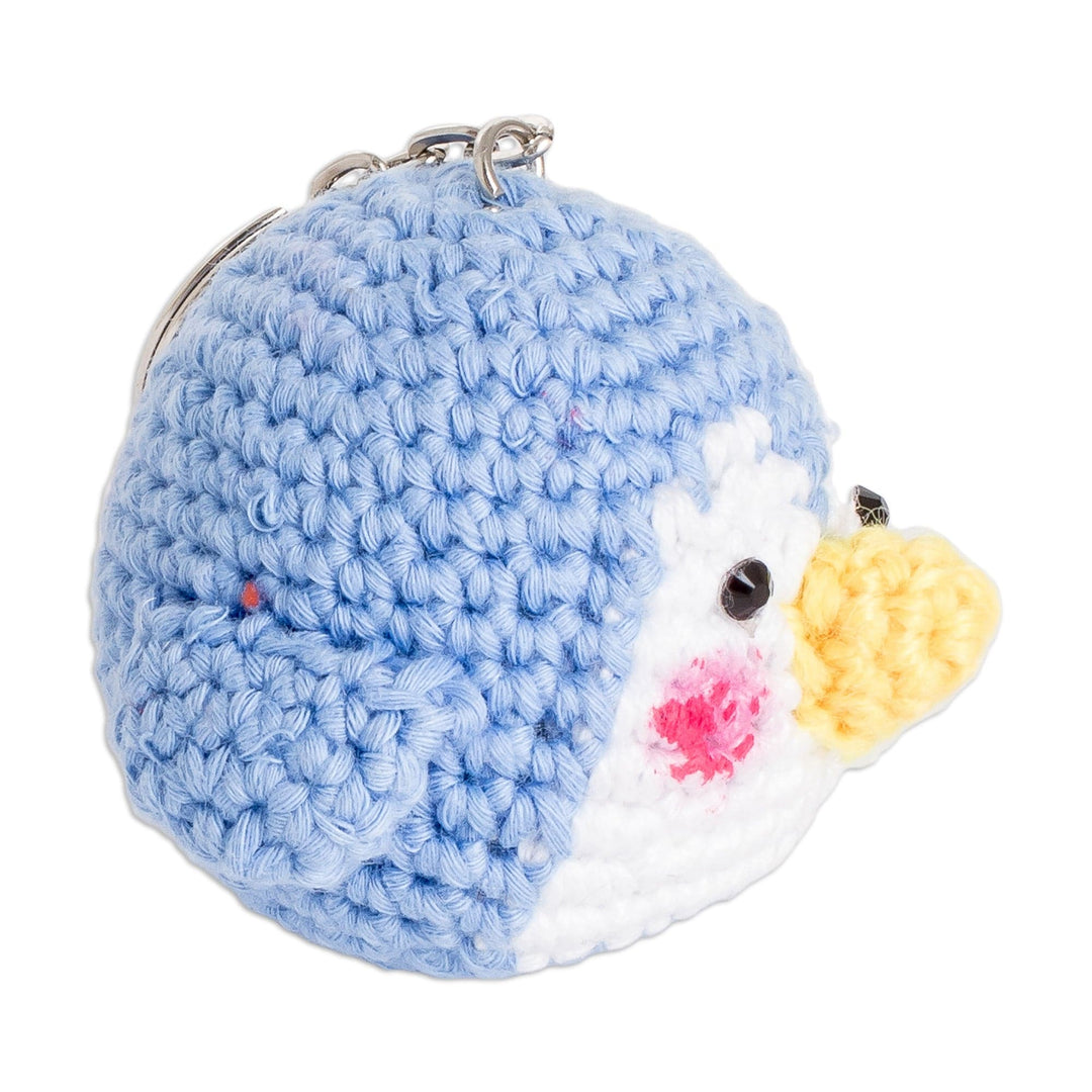 Handmade Penguin-Themed Crocheted Key Chain from El Salvador - Chilly Love
