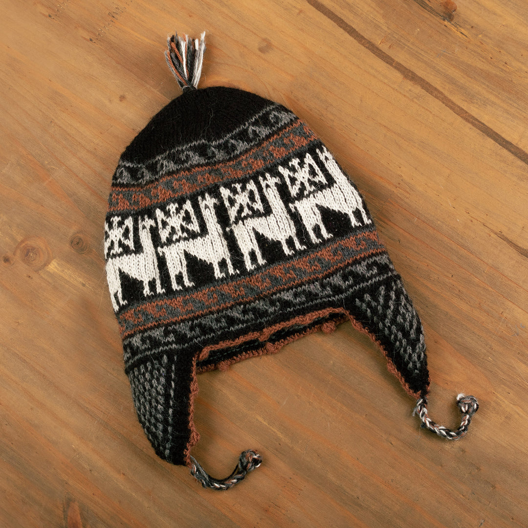 Llama Silhouette in Black