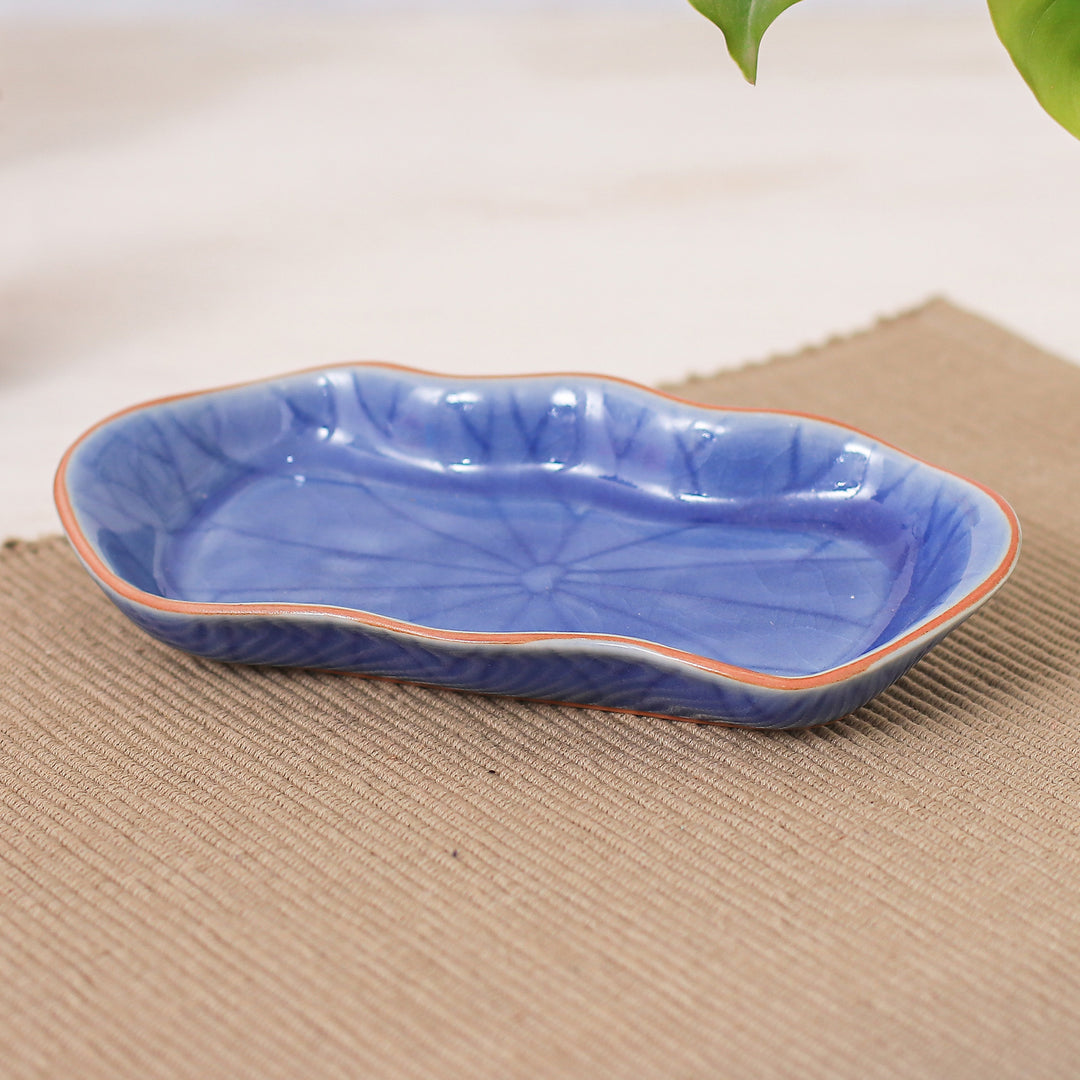 Thai Lotus Leaf in Blue