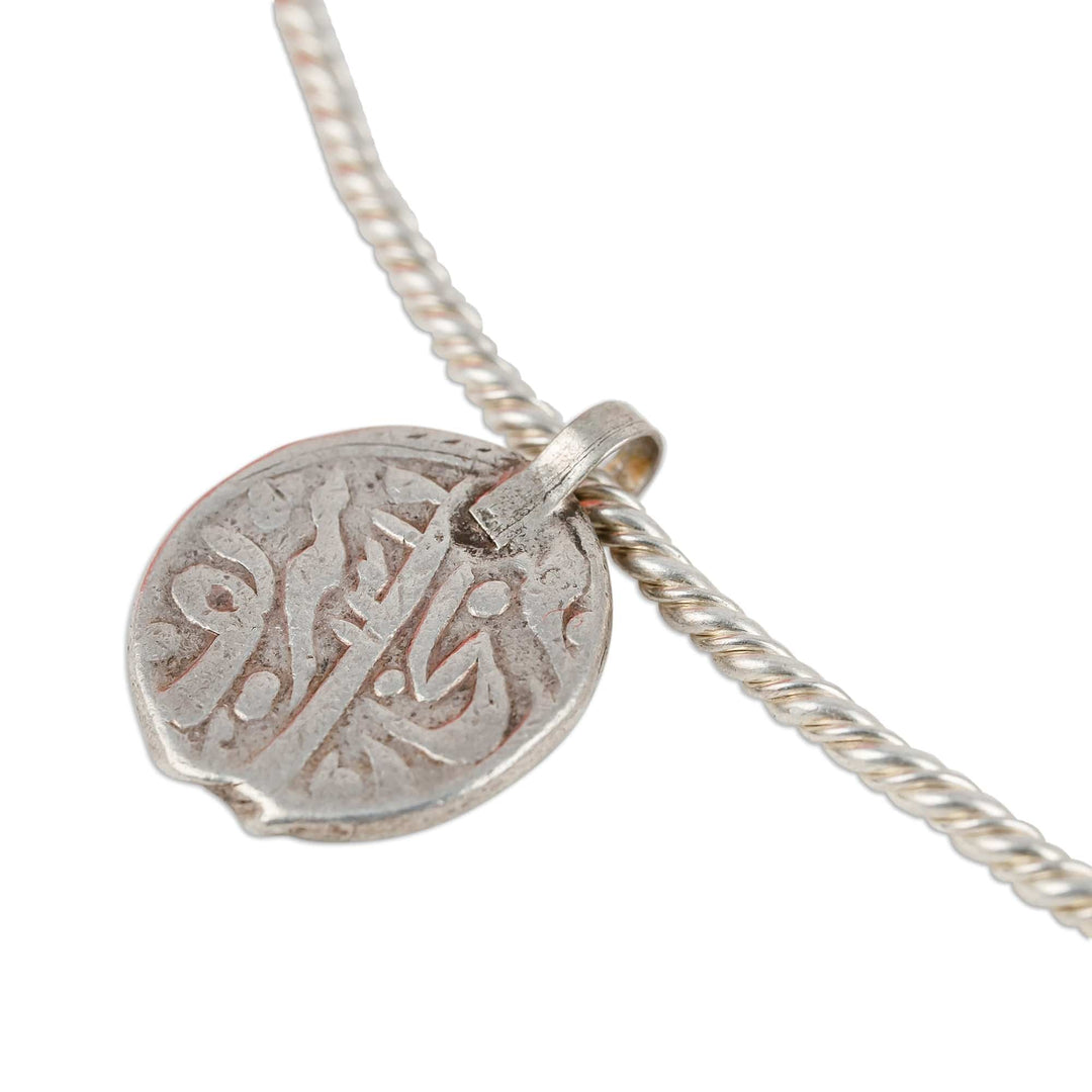 Bukhara Emirate Coin Sterling Silver Choker Pendant Necklace - Memoirs from the Road