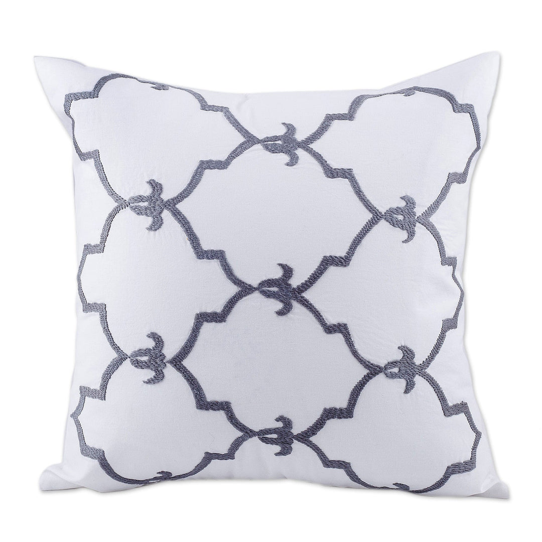 Beehive-Themed Hand-Embroidered Suzani Cotton Cushion Cover - Beehive Beauty