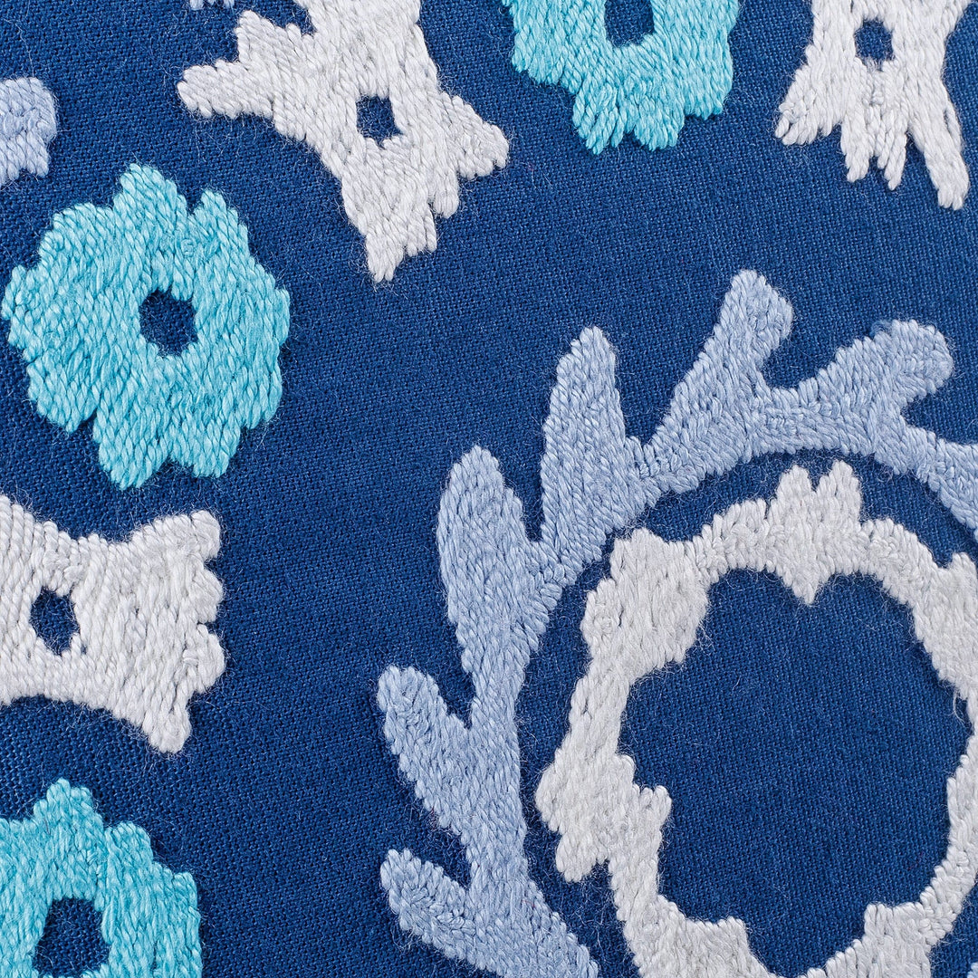 Mandala-Themed Hand-Embroidered Suzani Cotton Cushion Cover - Mandala Flair