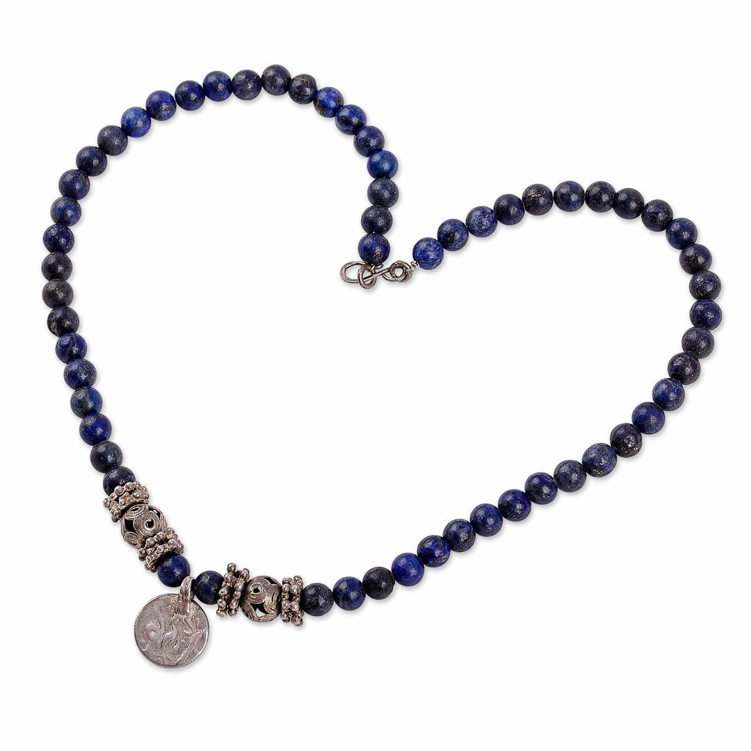 Cultural Natural Lapis Lazuli Choker Pendant Necklace - True History