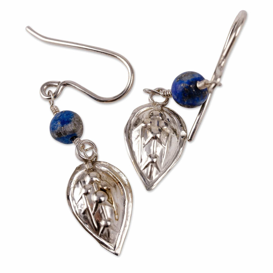 Classic Polished Natural Lapis Lazuli Dangle Earrings - True Shield