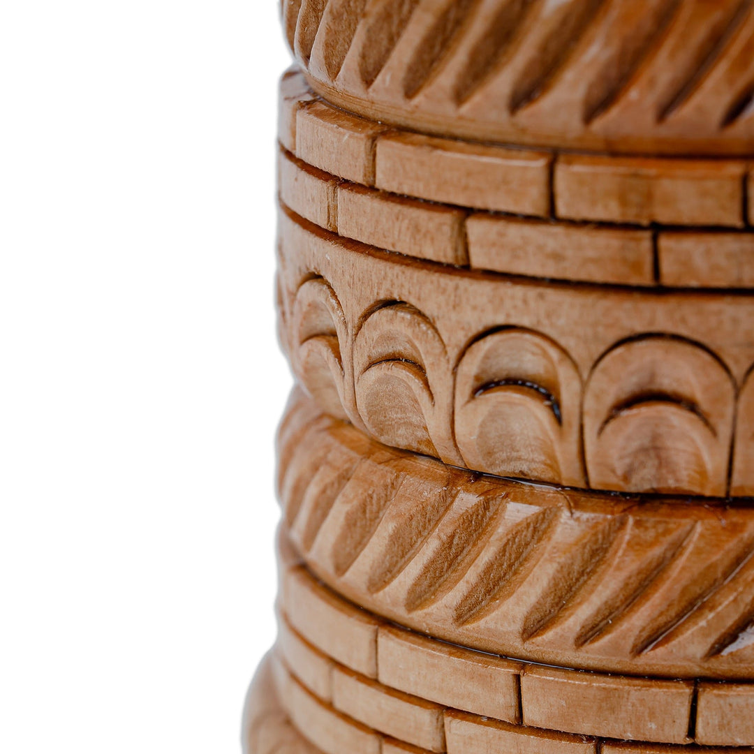Wood Pencil Holder Hand-Carved in Traditional Uzbek Style - Khorezm
