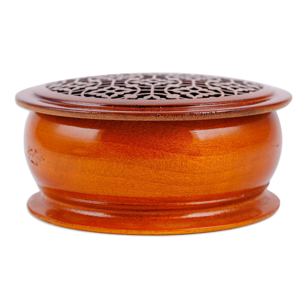 Polished Traditional Patterned Walnut Wood Jewelry Box - Palace Triumph