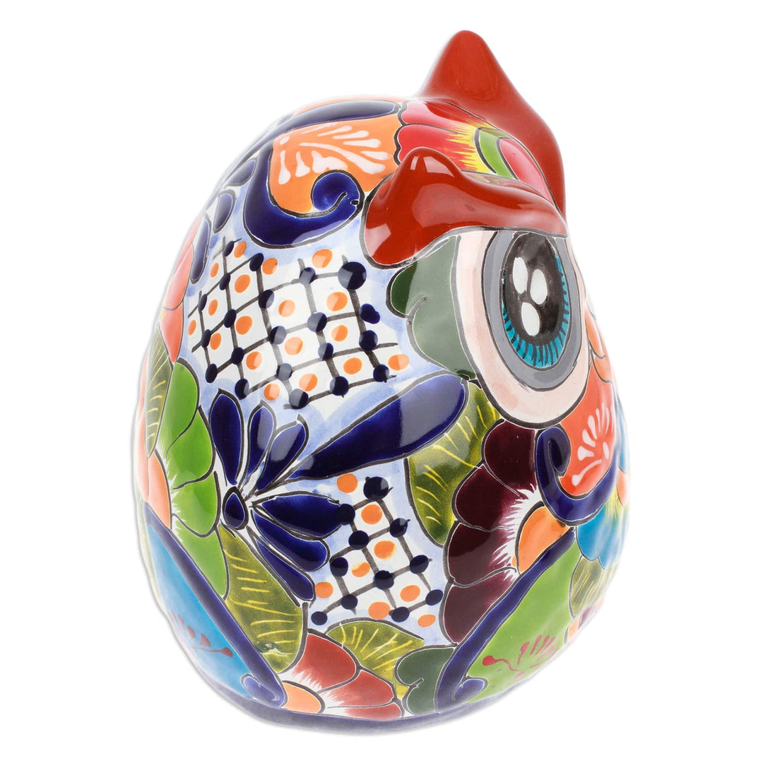 Owl-Themed Floral Hand-Painted Ceramic Sculpture - Mystic Sweetie