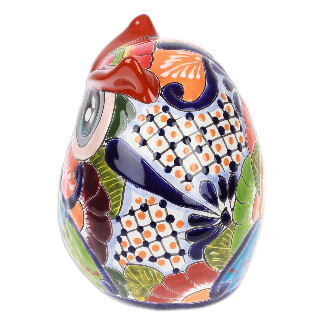 Owl-Themed Floral Hand-Painted Ceramic Sculpture - Mystic Sweetie