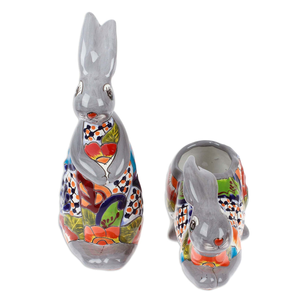 Bunny-Shaped Hacienda Ceramic Flower Pots (Set of 2) - Hacienda Hops