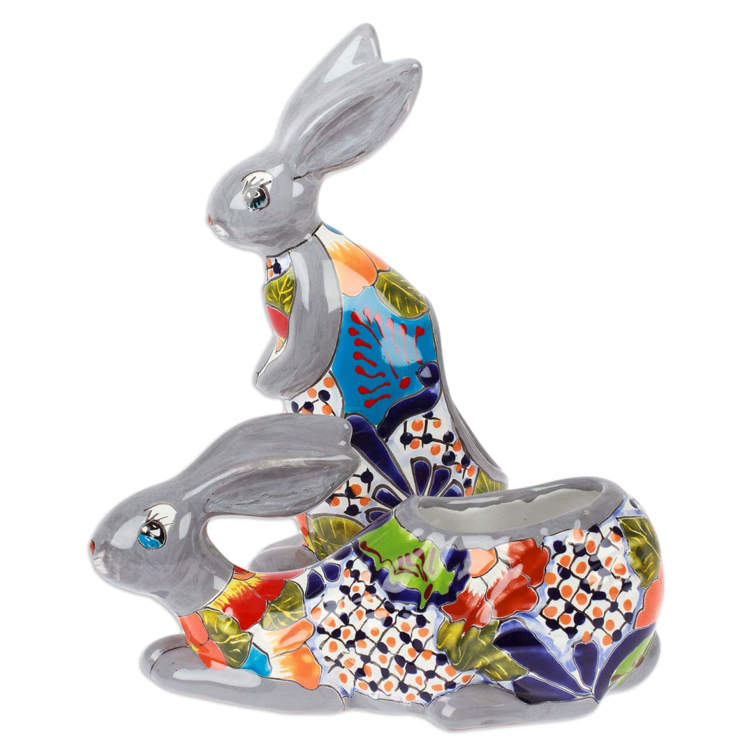 Bunny-Shaped Hacienda Ceramic Flower Pots (Set of 2) - Hacienda Hops