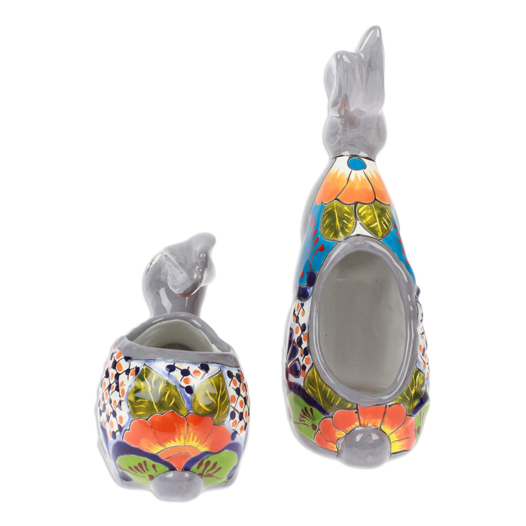 Bunny-Shaped Hacienda Ceramic Flower Pots (Set of 2) - Hacienda Hops