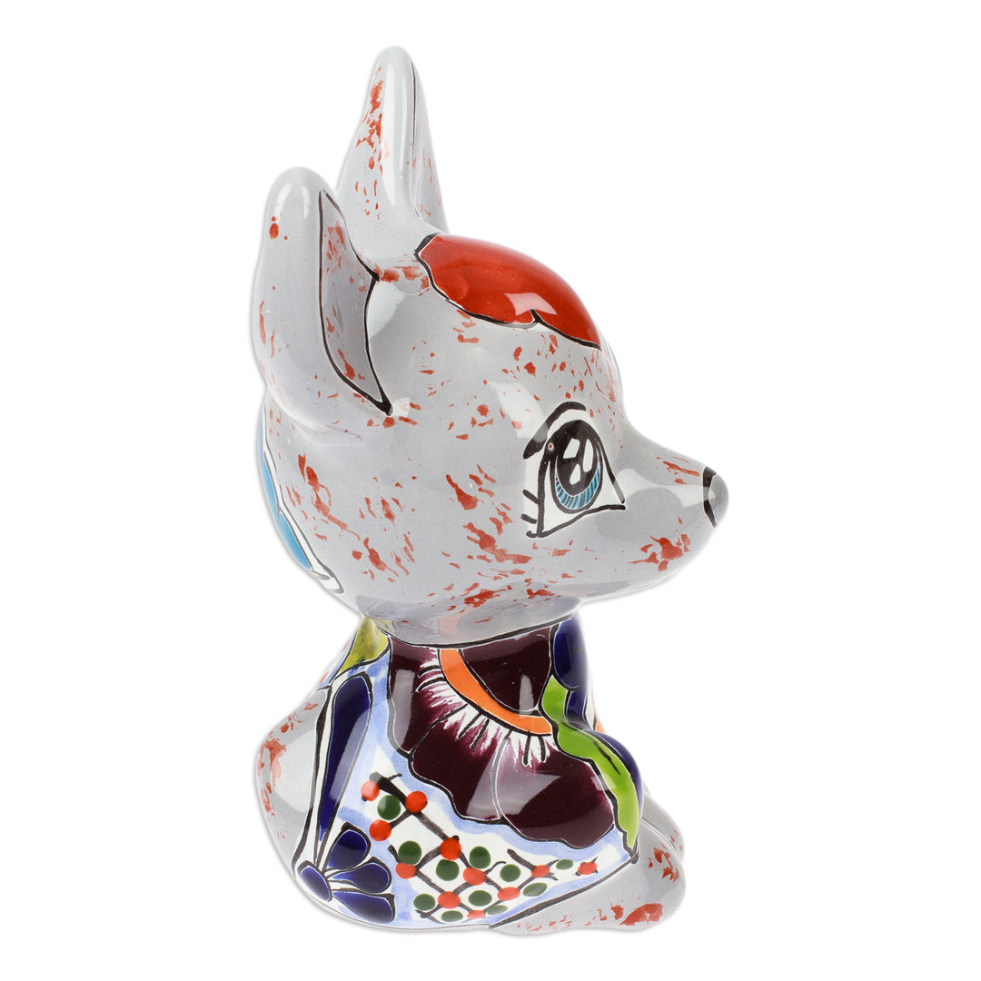 Hacienda-Inspired Grey Xoloitzcuintle Ceramic Sculpture - Hacienda's Xolo