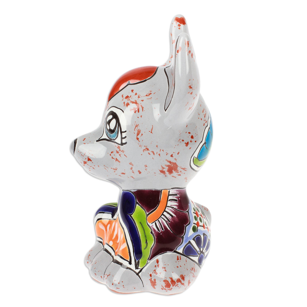 Hacienda-Inspired Grey Xoloitzcuintle Ceramic Sculpture - Hacienda's Xolo