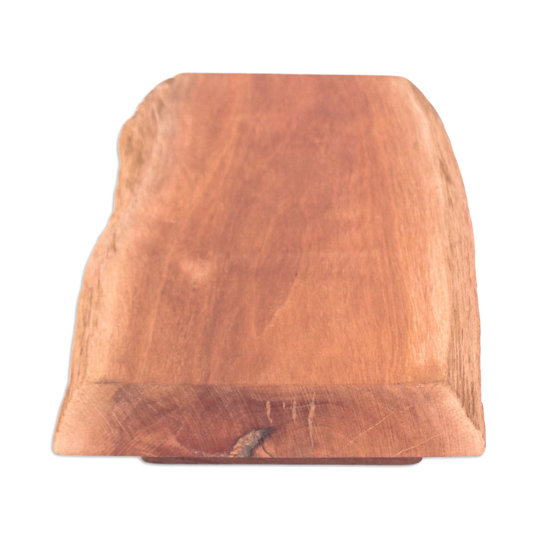 Hand-Carved Longan Wood Legged Cutting Board from Thailand - Delicious Slice