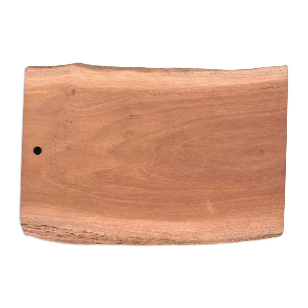 Hand-Carved Sturdy Longan Wood Cutting Board from Thailand - Strong Flavors