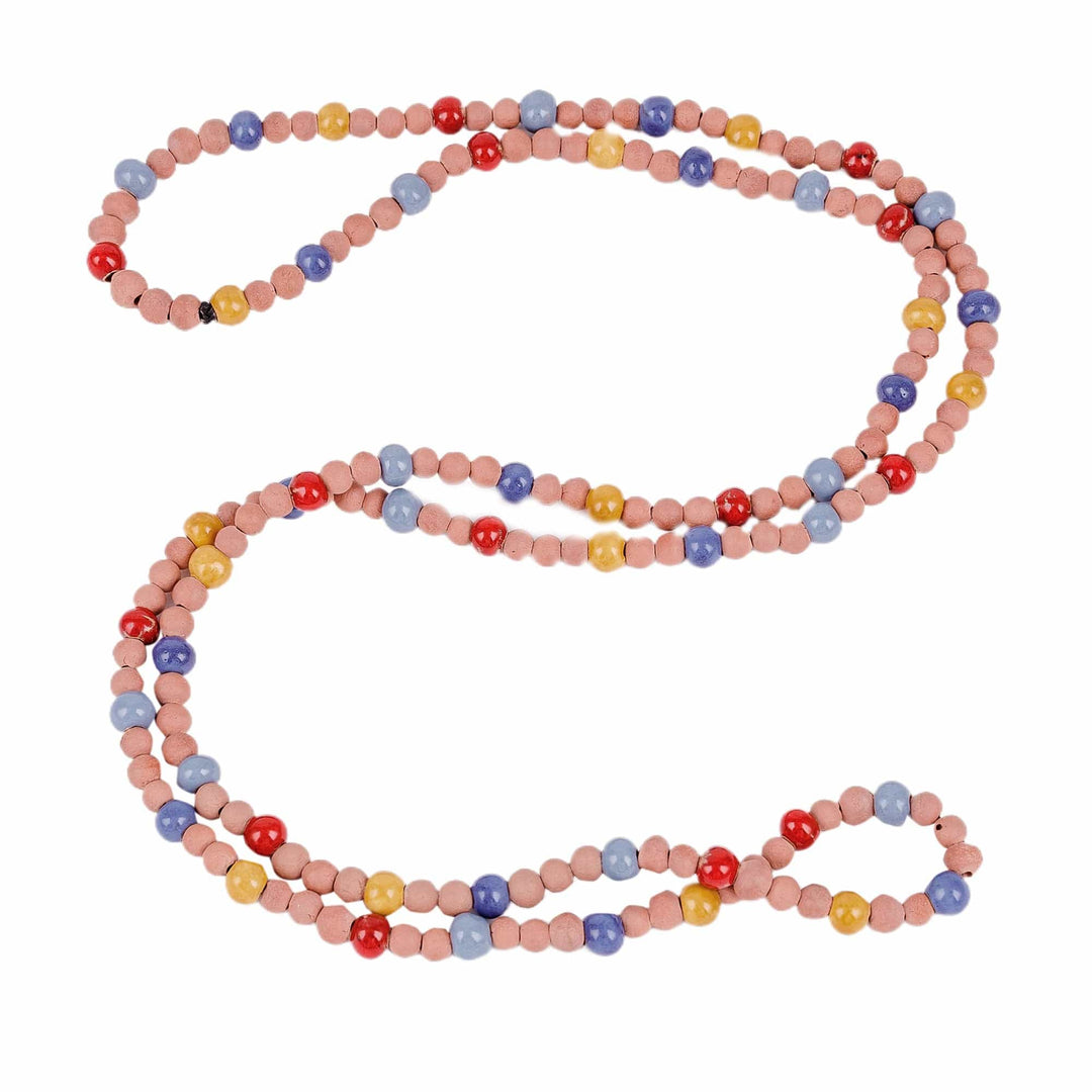 Hand-Painted Ceramic Beaded Long Necklace (Medium) - Current Colors