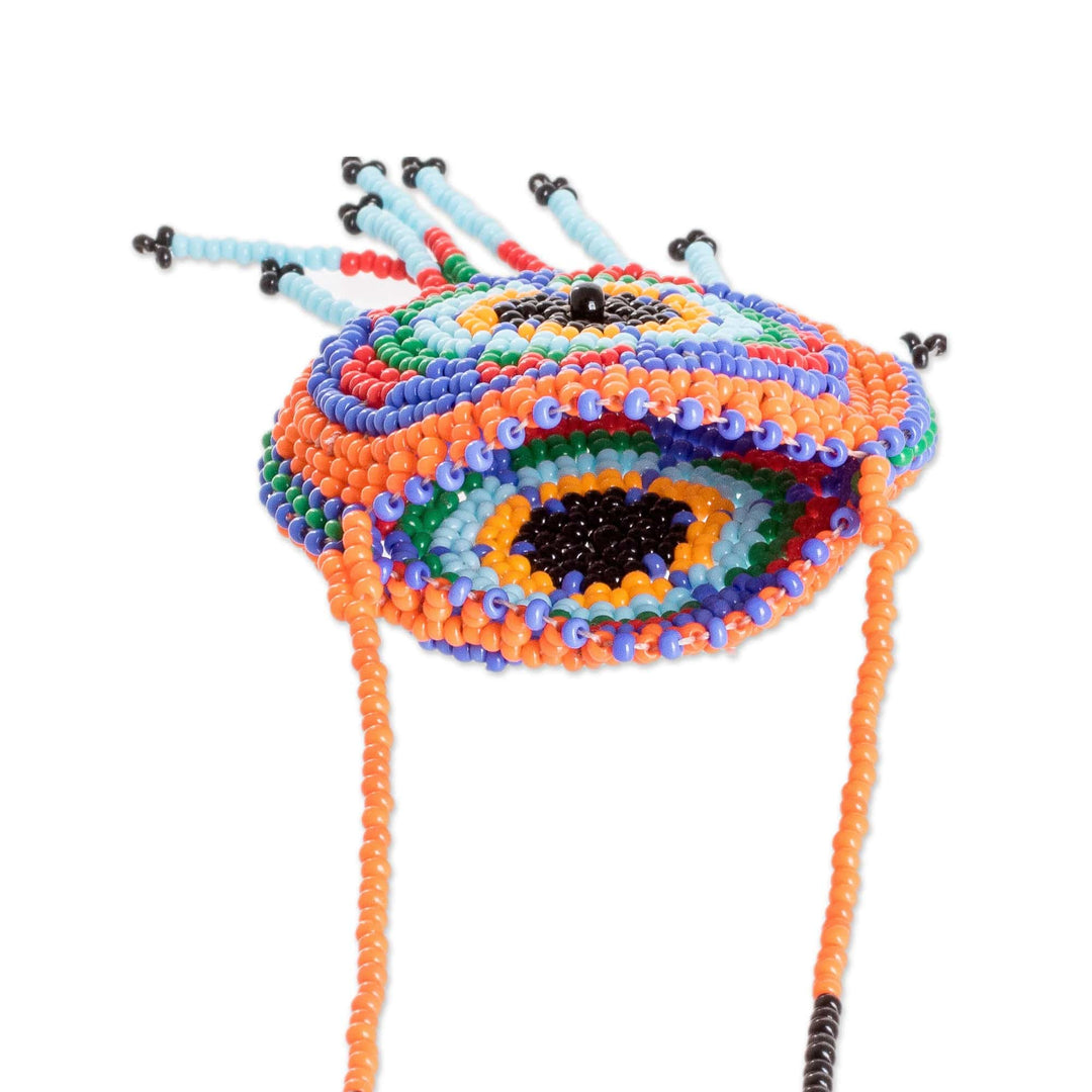 Handmade Guatemalan Kite-Inspired Beaded Mini Shoulder Bag - Vibrant Barrilete