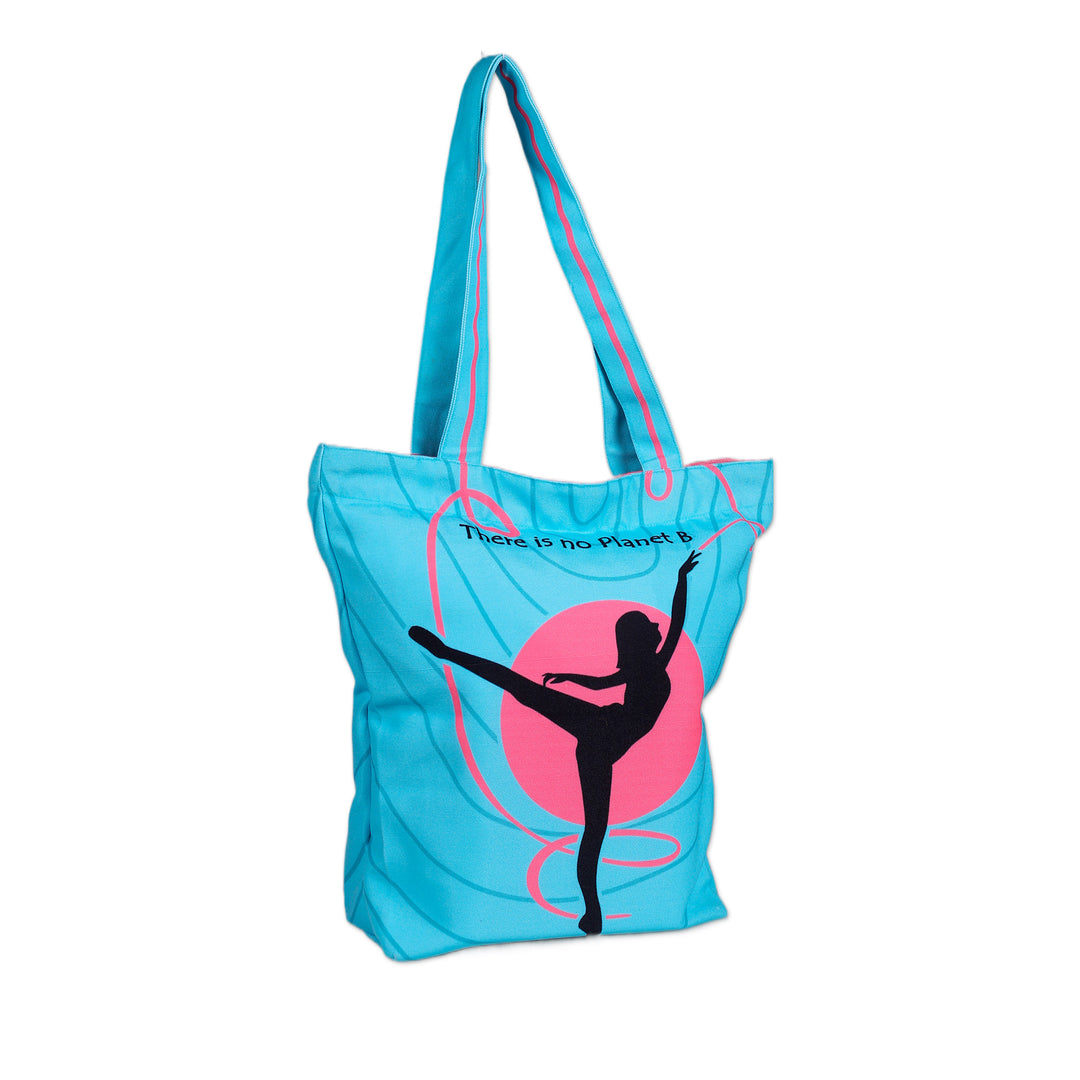 Printed Inspirational Blue and Pink Cotton Tote Bag - This Unique Planet