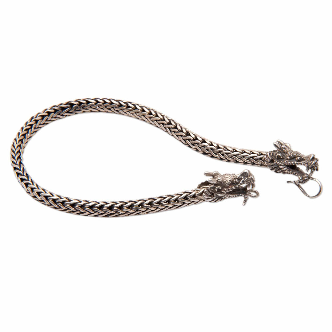 Balinese Traditional Basuki Sterling Silver Chain Bracelet - Basuki Couple