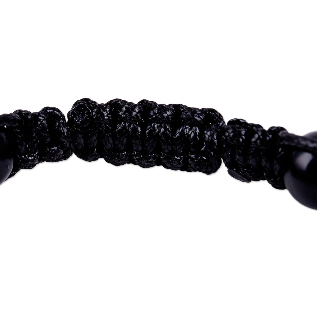 Handmade Multi-Gemstone Macrame Shambhala-Style Bracelet - Shambhala Delight