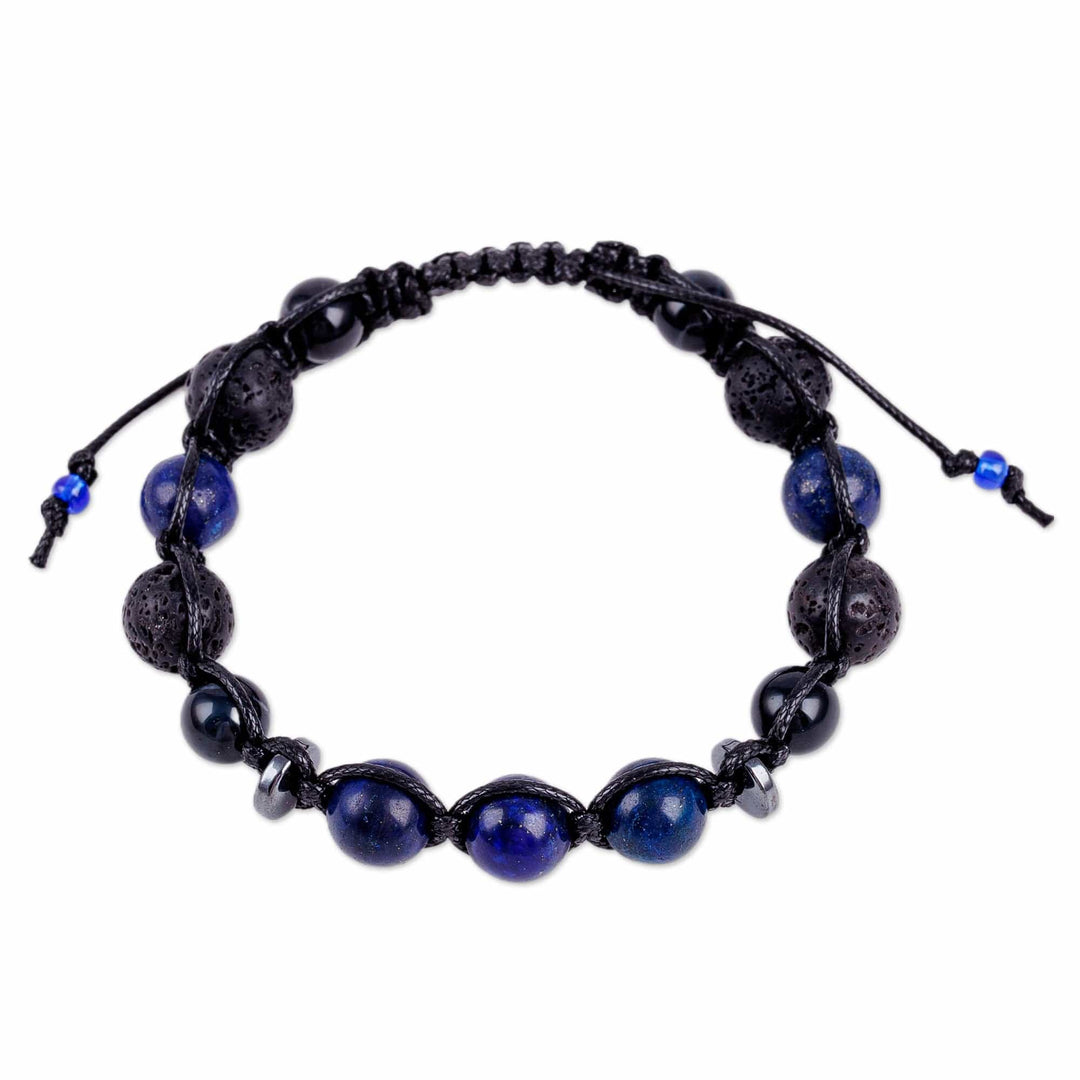 Handcrafted Multi-Gemstone Macrame Shambhala Style Bracelet - Shambhala Allure