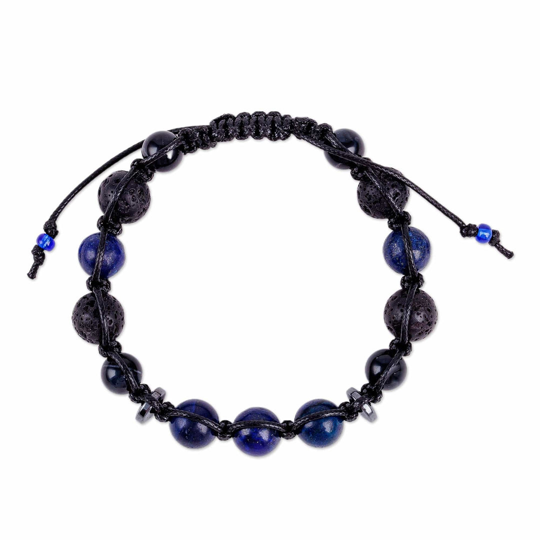 Handcrafted Multi-Gemstone Macrame Shambhala Style Bracelet - Shambhala Allure