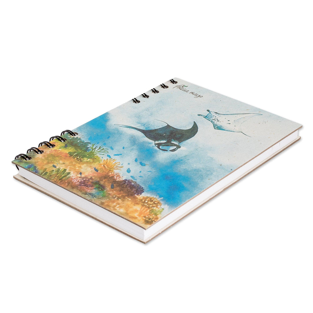 Sea-Themed Art Print Recycled Paper Journal with 70 Pages - Reefs