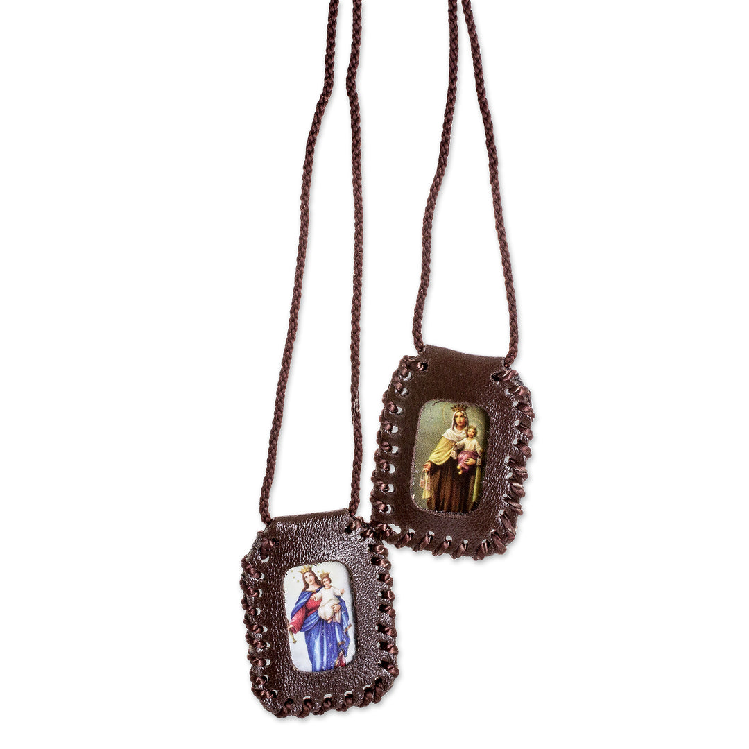 Handcrafted Inspirational Religious Double Pendant Necklace - Path of Faith