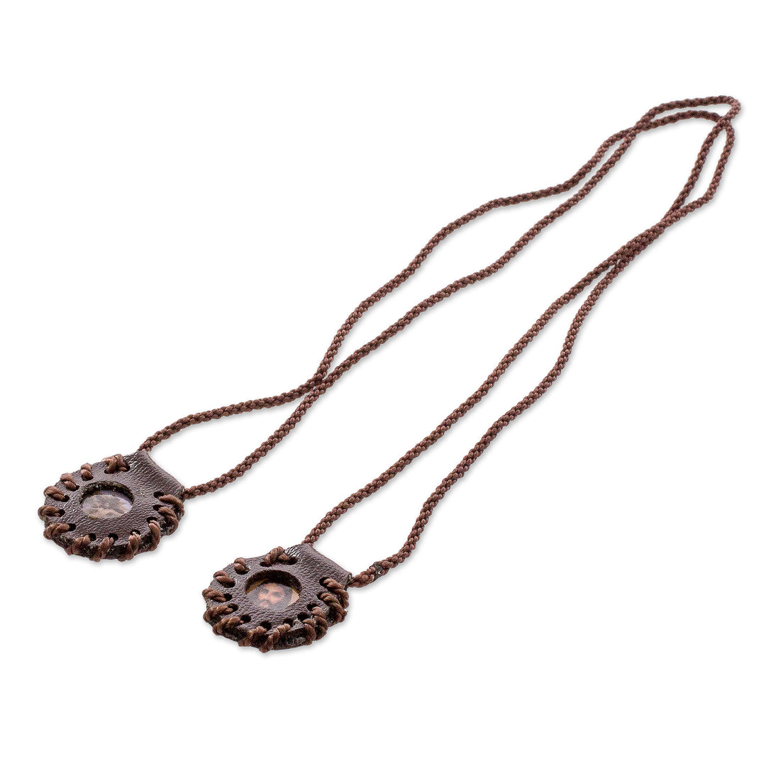 Inspirational Religious Round Double Pendant Necklace - Path of Hope