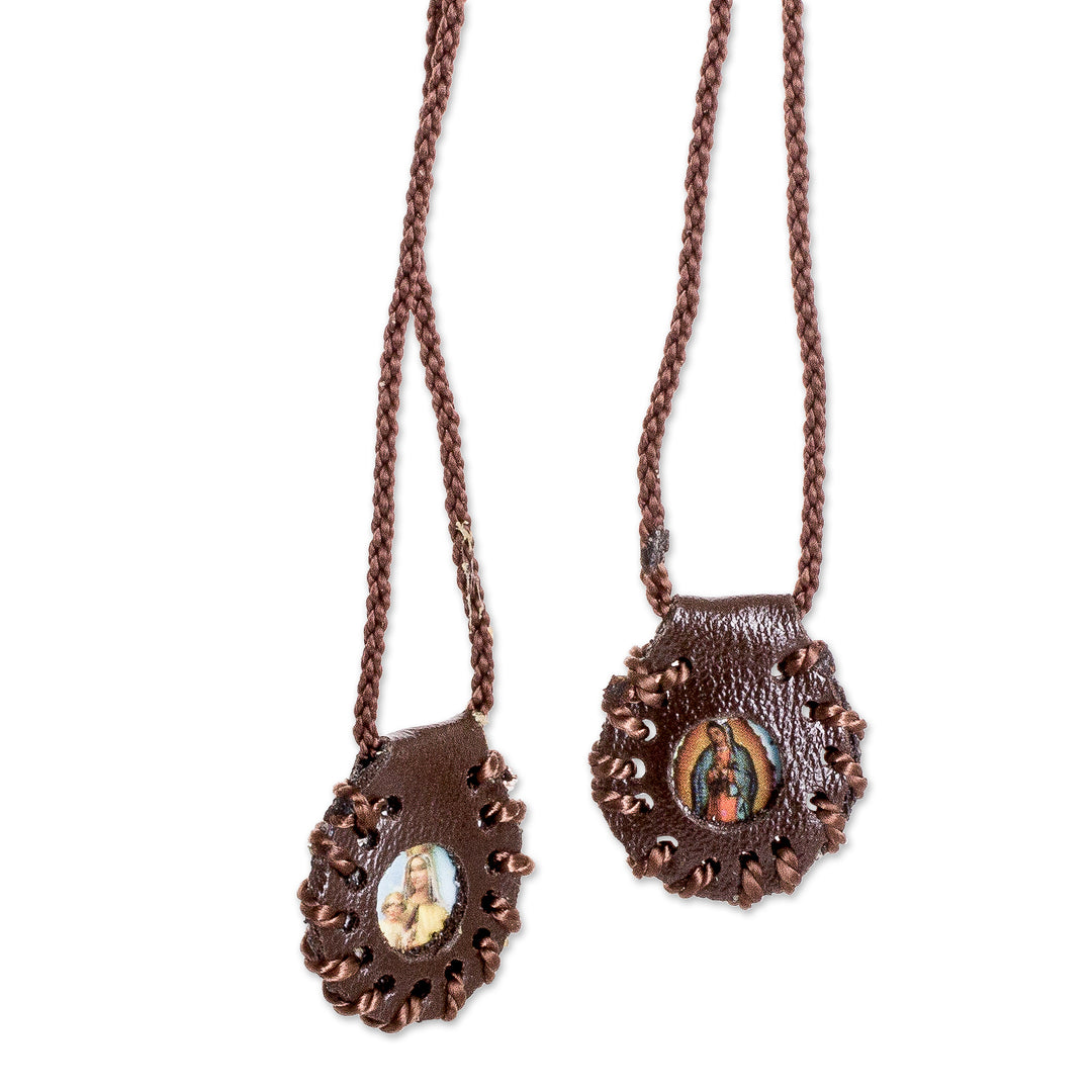 Inspirational Religious Round Double Pendant Necklace - Path of Hope