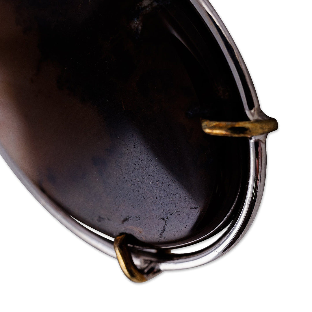 High Polished Agate and Natural Turquoise Dangle Earrings - Courage for Peace