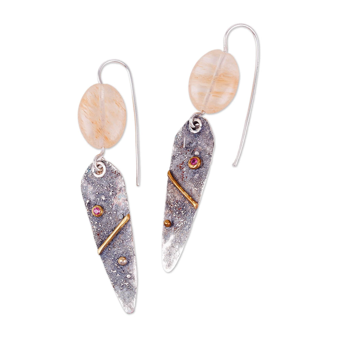Classic Sterling Silver Dangle Earrings with Gem Accents - Kingdom Gems