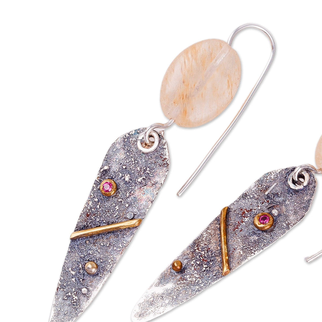 Classic Sterling Silver Dangle Earrings with Gem Accents - Kingdom Gems