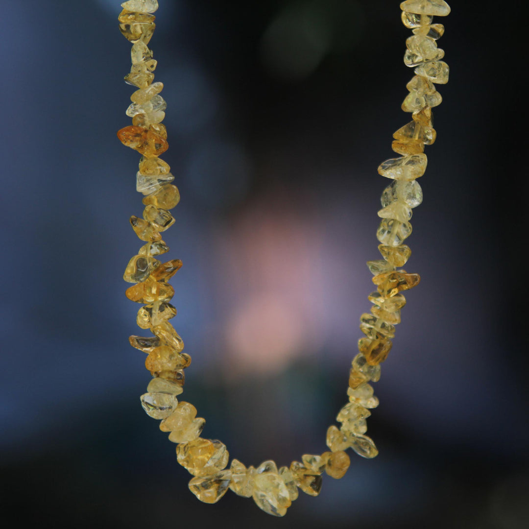 Brazil Artisan Crafted 33-Inch Beaded Citrine Necklace - Light Caramel