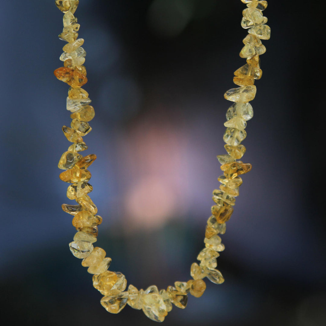 Brazil Artisan Crafted 33-Inch Beaded Citrine Necklace - Light Caramel
