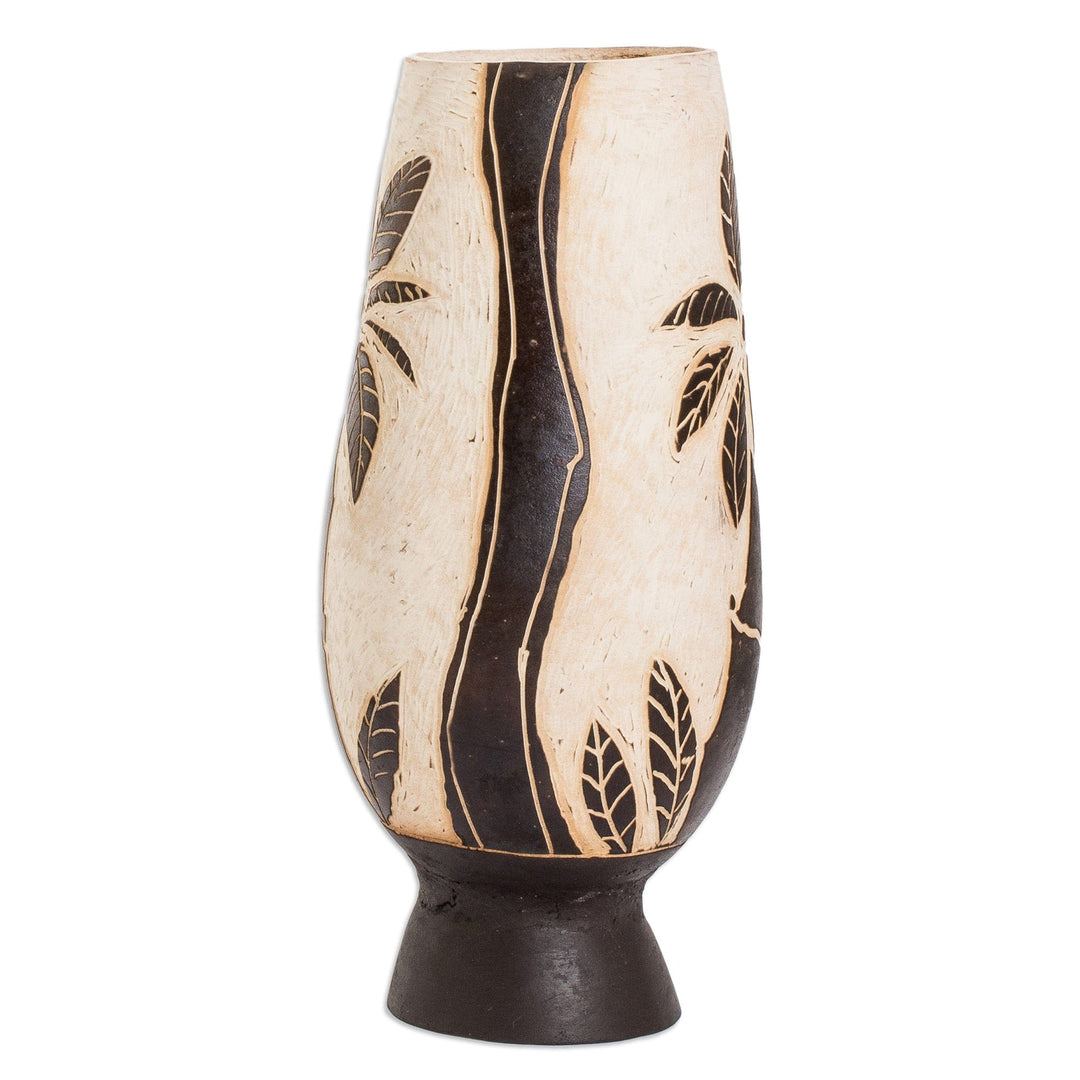 Handcrafted Dried Gourd Banana Palm Tree Decorative Accent - Banana Nature