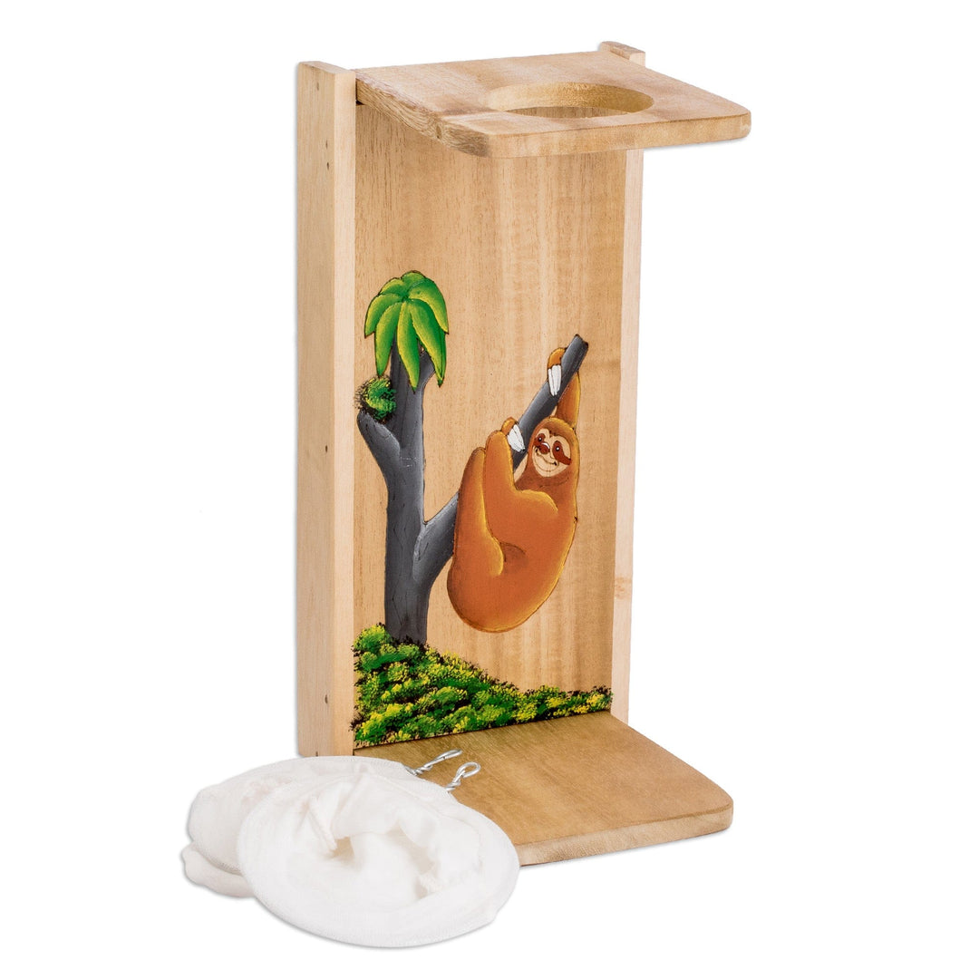 Painted Nature-Themed Wood Single-Serve Drip Coffee Stand - Paradise Aroma
