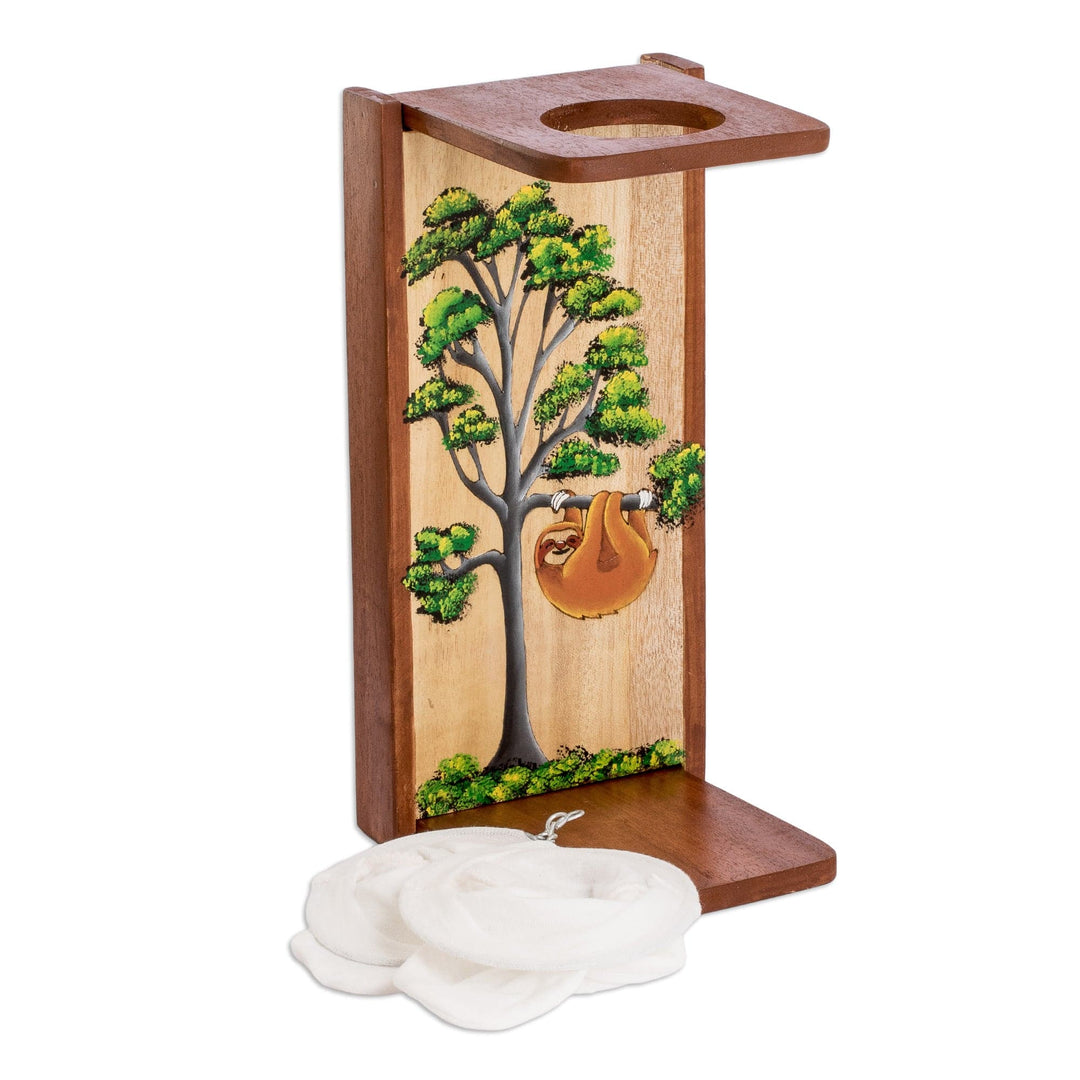 Painted Nature-Themed Brown Single-Serve Drip Coffee Stand - Eden Aroma