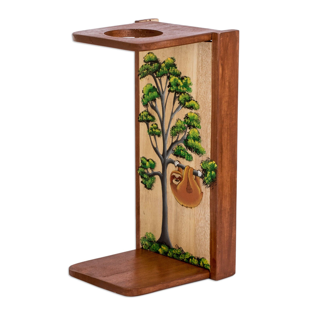 Painted Nature-Themed Brown Single-Serve Drip Coffee Stand - Eden Aroma
