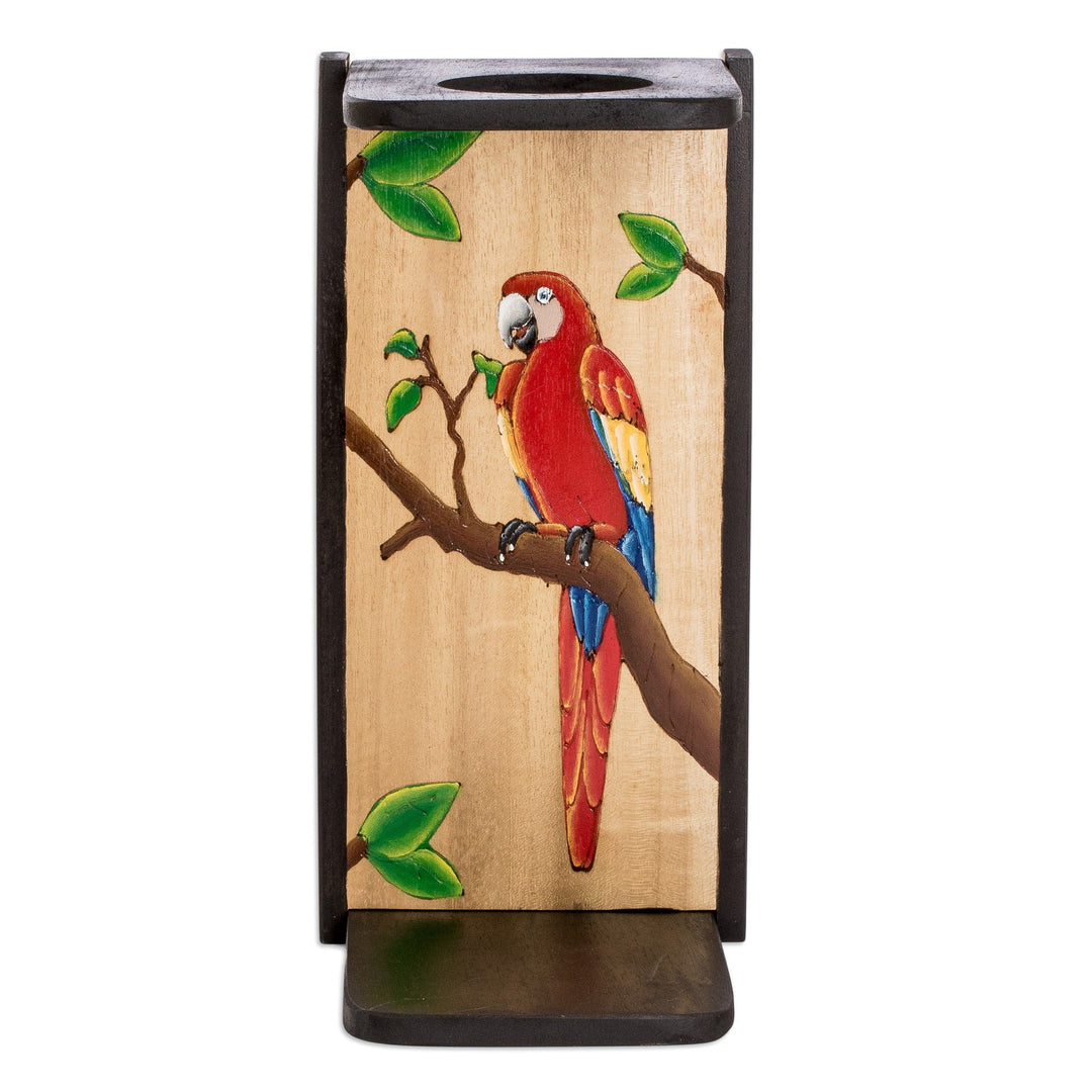 Painted Nature-Themed Black Single-Serve Drip Coffee Stand - Tropical Aroma