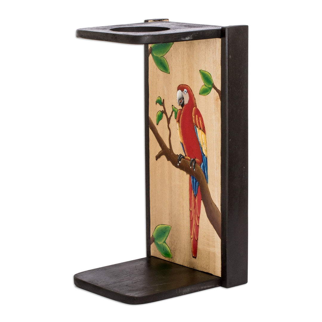 Painted Nature-Themed Black Single-Serve Drip Coffee Stand - Tropical Aroma