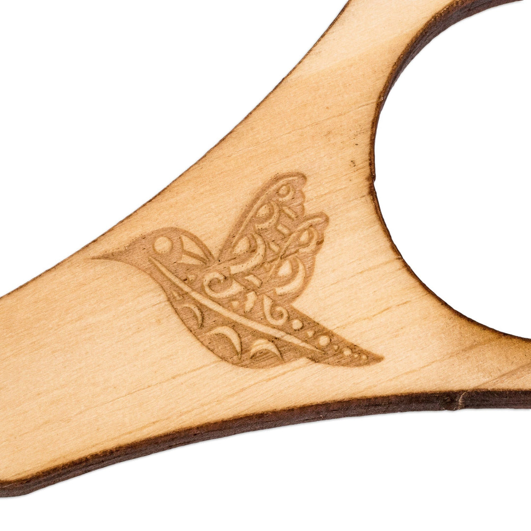 Tropical Hummingbird-Themed Handcrafted Pinewood Page Holder - Hummingbird Reading