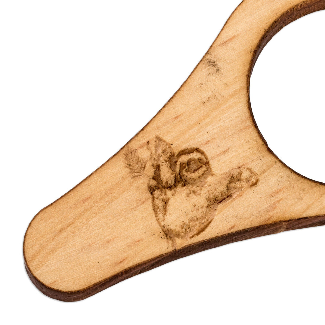 Tropical Sloth-Themed Handcrafted Pinewood Page Holder - Serene Reading