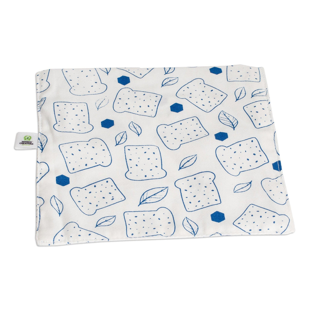 Reusable Eco-Friendly Biodegradable Cotton Sandwich Bag - Conscious Bites in Blue