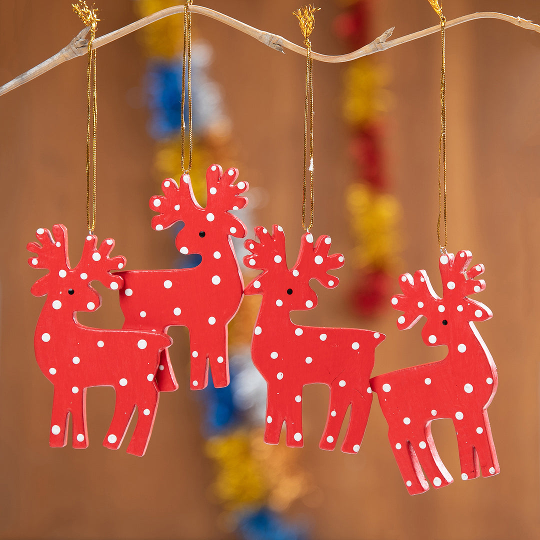 Cheerful Polka Dot Reindeer
